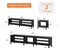 95-inch TV Stand for 85-inch Flat Screen, LED Wood Media Console Storage Cabinet Entertainment Centre with 6 Open Shelves